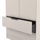 Fluted 2 Drawer Double Wardrobe in Kashmir Matt - Ready Assembled
