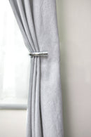Full Stop - Pair of Holdaback Tiebacks with End Finials in Chrome