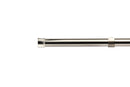 Full Stop - Extendable Curtain Pole with pair of end finials in Brushed Silver