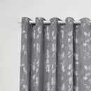 Full Stop - Extendable Curtain Pole with pair of end finials in Brushed Silver