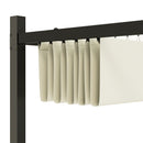 Outsunny 3 x 3(m) Pergola with Retractable Roof, 80mm Metal Column