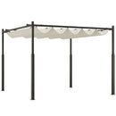 Outsunny 3 x 3(m) Pergola with Retractable Roof, 80mm Metal Column