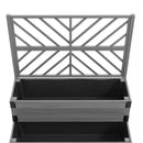 Outsunny 2-Tier Wooden Raised Bed with Trellis, Elevated Garden Planter