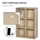 HOMCOM Cubic Cabinet Bookcase Storage Shelves for Home Office, Oak