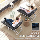 Outsunny Garden Lounge Chair Cushions Set of 2, 220gsm Fabric, Dark Grey