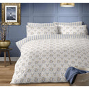 Lewis's French Linen Brushed Cotton Duvet Set -  Blue/Grey
