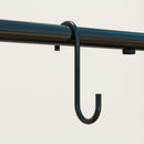 Outsunny 3 Tier Plant Stand w/ Hanging Hooks for Balcony Living Room, Black