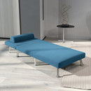 HOMCOM Single Folding 5 Position Convertible Sleeper Chair Sofa Bed