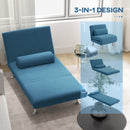 HOMCOM Single Folding 5 Position Convertible Sleeper Chair Sofa Bed