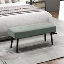 HOMCOM End of Bed Bench with Thick Padding and Steel Legs for Entryway