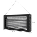 HOMCOM Fly Killer with Infrared Light, Hanging / Freestanding, Black