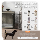 PawHut Dog Crate Furniture End Table w/ Cushion