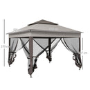 Outsunny Garden Folding Tent Heavy Duty Pop Up Gazebo for Party