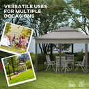 Outsunny Garden Folding Tent Heavy Duty Pop Up Gazebo for Party