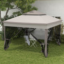 Outsunny Garden Folding Tent Heavy Duty Pop Up Gazebo for Party