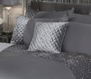 Glamour - Quilted Sequin Velvet Cushion Cover in Silver
