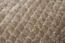Glamour - Quilted Sequin Velvet Bedspread Set in Mink