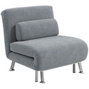 HOMCOM Single Folding 5 Position Convertible Sleeper Chair Sofa Bed