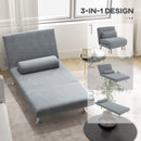 HOMCOM Single Folding 5 Position Convertible Sleeper Chair Sofa Bed