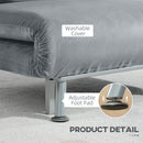 HOMCOM Single Folding 5 Position Convertible Sleeper Chair Sofa Bed