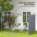 Outsunny Side Panel for 3x3 m Pop Up Gazebos, 1 Pack Sidewall Only