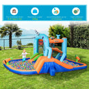 Outsunny Bouncy Castle with Paddling Pool and Sprinkler - Narwhals