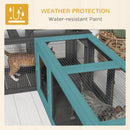 PawHut Cat Tunnel, 250cm Extra Long Wooden Cat Play Tunnel with 8 Doors Grey