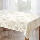 Grace Floral Jacquard Table Cloth Sateen Damask Table Cloth with a Subtle Jacquard Design in Natural