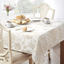 Grace Floral Jacquard Table Cloth Sateen Damask Table Cloth with a Subtle Jacquard Design in Natural