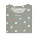 Ladies Spot Jersey Pyjama Set- Grey