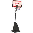 SPORTNOW 2.45-3.05m Portable Basketball Hoop and Stand with Wheels, Red