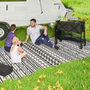 Outsunny Double Decker Folding Trolley Cart On Wheels, 200KG Capacity