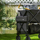 Outsunny Double Decker Folding Trolley Cart On Wheels, 200KG Capacity