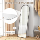 HOMCOM Full Length Mirror With Aluminium Alloy Frame Hanging Or Leaning Black