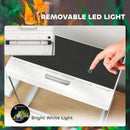 PawHut Glass Fish Tank with Filter System, LED Light, Water Pump, White