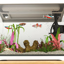 PawHut Glass Fish Tank with Filter System, LED Light, Water Pump, White