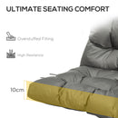 Outsunny Garden Back Chair Cushion Patio Seat Cushion Pad Outdoor & Indoor Use