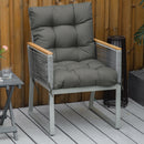 Outsunny Garden Back Chair Cushion Patio Seat Cushion Pad Outdoor & Indoor Use