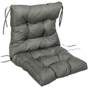 Outsunny Garden Back Chair Cushion Patio Seat Cushion Pad Outdoor & Indoor Use