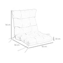 Outsunny Garden Back Chair Cushion Patio Seat Cushion Pad Outdoor & Indoor Use