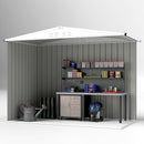 Outsunny 8 x 4 ft Garden Storage Shed, Outdoor Metal Shed