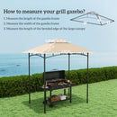 Outsunny Grill Gazebo Cover Roof Replacement for 1.5 x 2.4m Frame
