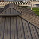 Outsunny 3 x 3.7m Aluminium Hardtop Gazebo Canopy 2 Tier Roof