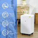 HOMCOM 12L/Day Protable Quiet Air Dehumidifier with Purifier, Timer, 5 Modes