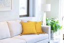 Herringbone - Recycled Cotton Cushion Cover in Ochre
