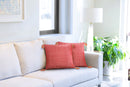 Herringbone - Recycled Cotton Cushion Cover in Red
