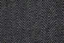 Herringbone - Recycled Cotton Throw in  Black (50" x 60")