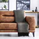 Herringbone - Recycled Cotton Throw in  Black (70" x 100")