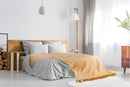 Herringbone - Recycled Cotton Throw in  Ochre