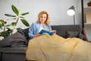 Herringbone - Recycled Cotton Throw in  Ochre
